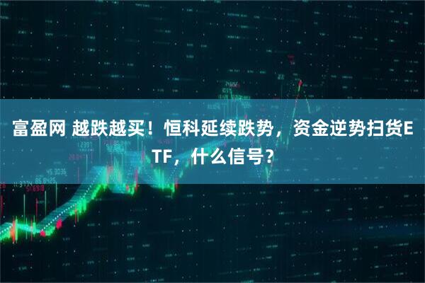 富盈网 越跌越买！恒科延续跌势，资金逆势扫货ETF，什么信号？